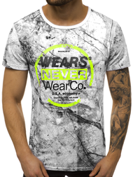 Vīriešu T-krekls balts OZONEE JS/SS10925