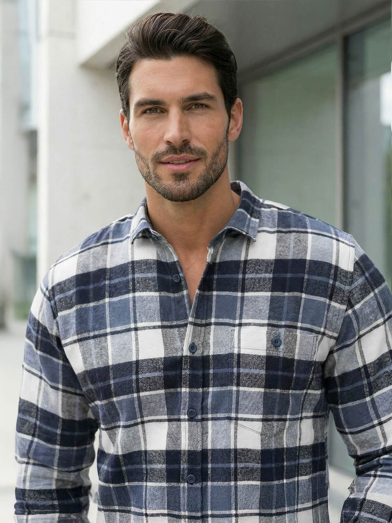 Vīriešu krekls tumši zila OZONEE V/V175Z