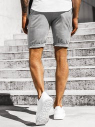 Vīriešu chino šorti pelēki OZONEE DJ/1008