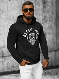 Vīriešu džemperis ar kapuci melna OZONEE NB/MF2007