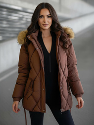 Sieviešu ziemas jaka šokolāde OZONEE JS/5M3329/158Z