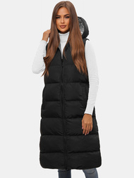 Sieviešu divpusēja veste melna OZONEE JS/5M755/392