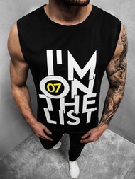 Vīriešu T-krekls bez piedurknēm melns OZONEE JS/KS2078Z