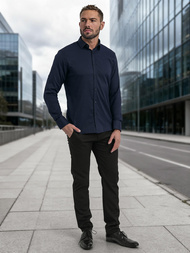 Vīriešu krekls tumši zila OZONEE V/V188