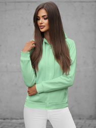 Sieviešu džemperis ar kapuci piparmētra OZONEE JS/W03Z