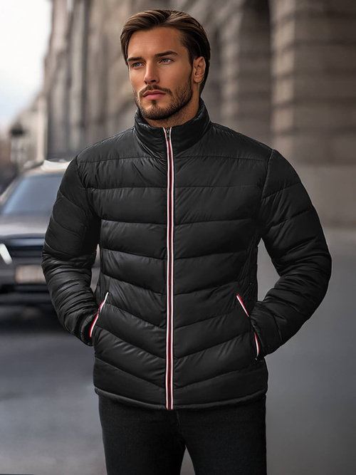 Vīriešu pārejas virsjaka melna OZONEE JS/SM71Z