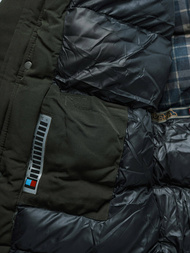 Vīriešu ziemas jaka tumši zaļa OZONEE JS/5M718/136