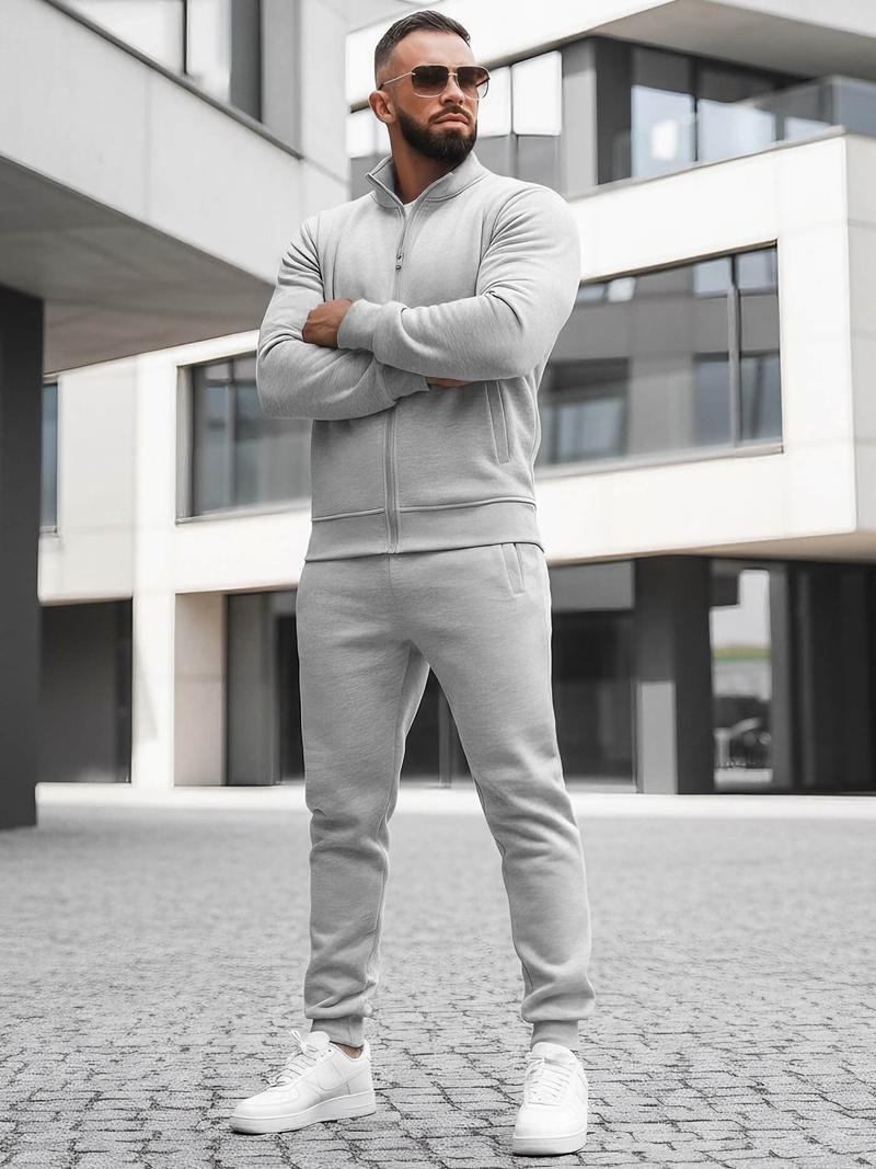 Vīriešu treniņtērps pelēks OZONEE JS/68C10385/2