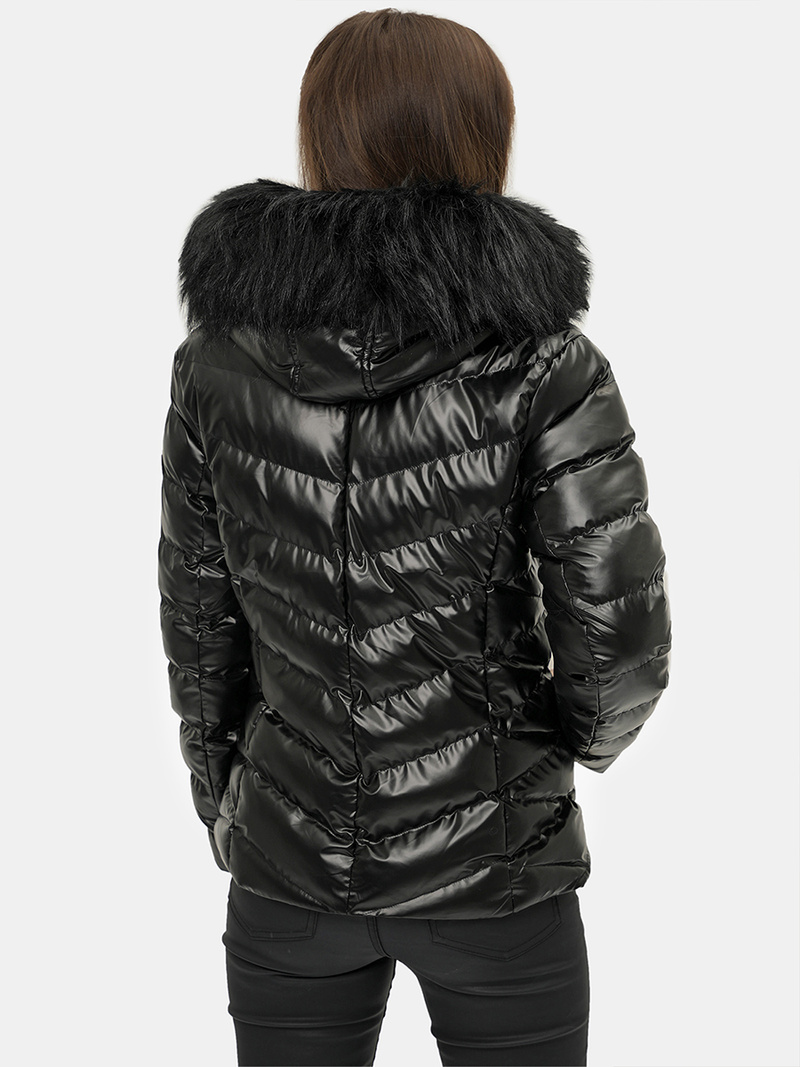 Sieviešu ziemas jaka melna OZONEE JS/M773/392A