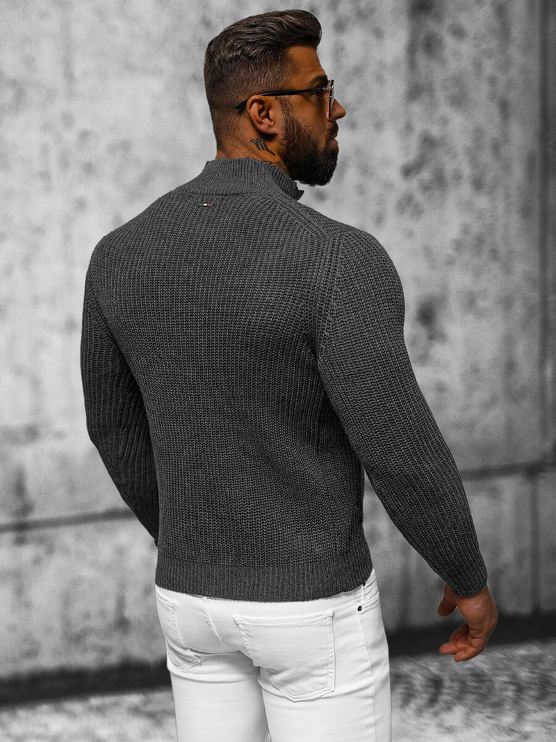 Vīriešu svīteris grafīta OZONEE NB/MM6020/3