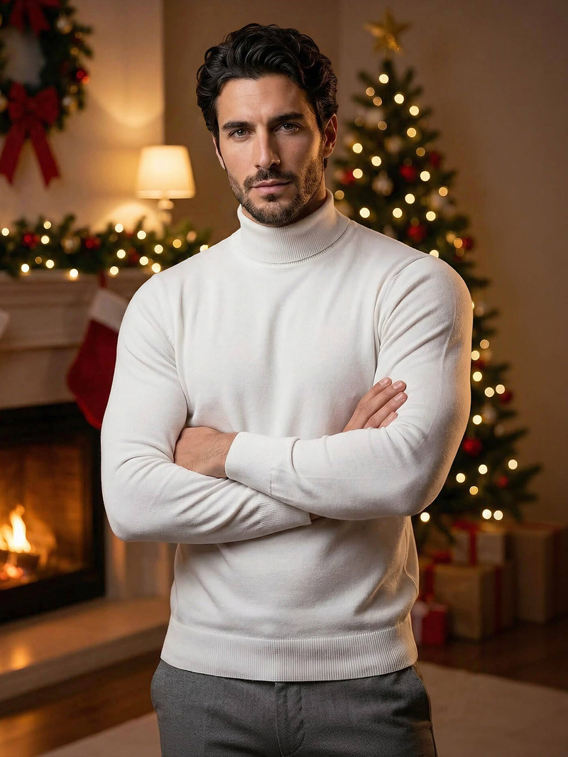 Vīriešu svīteris balts OZONEE V/V24504Z