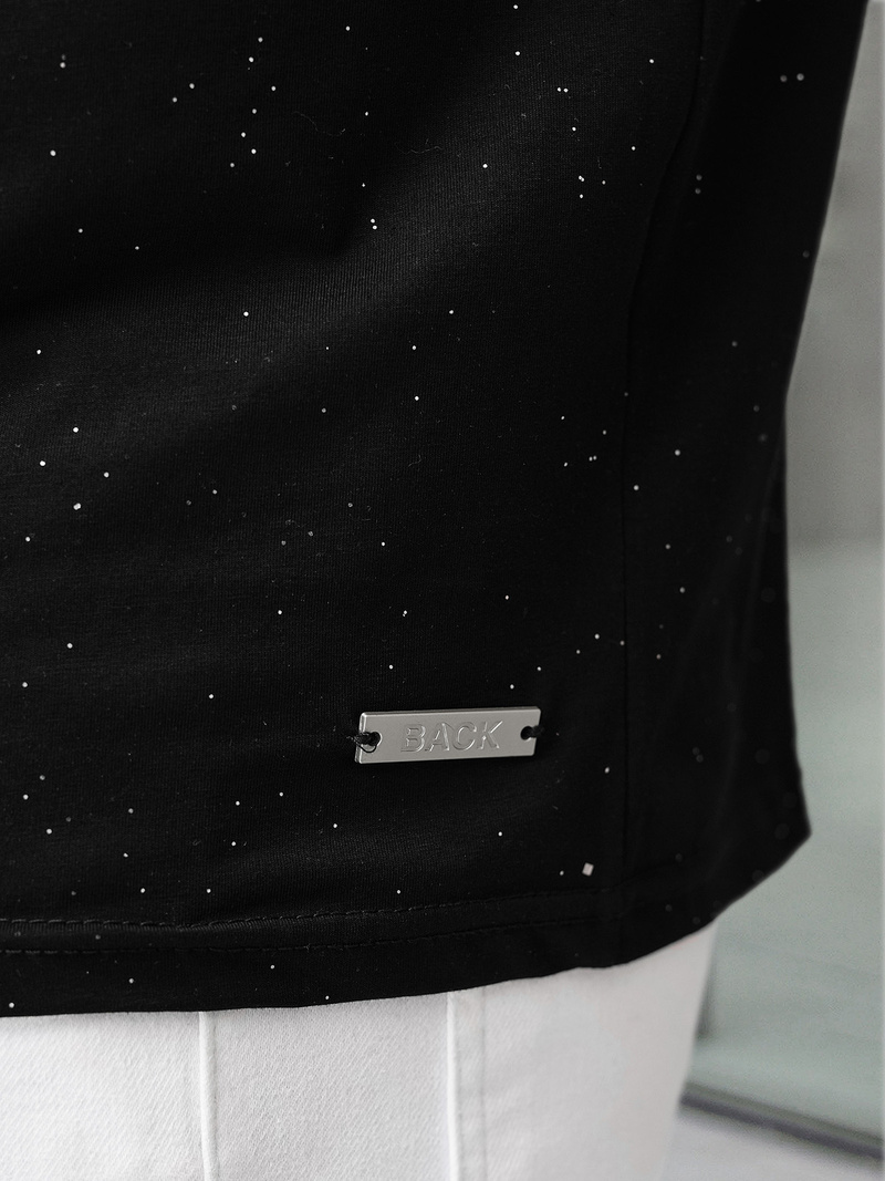 Vīriešu t-krekls melns OZONEE O/QQ1386