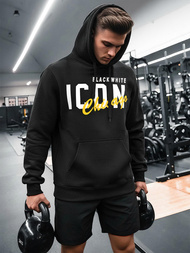 Vīriešu džemperis ar kapuci melna OZONEE JS/8B1736/3