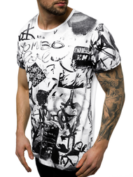 Vīriešu T-krekls balts OZONEE JS/KS1987