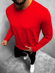 Vīriešu T-krekls ar garām piedurknēm sarkans OZONEE JS/CX01Z