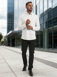 Vīriešu krekls balts OZONEE V/V185