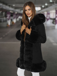 Sieviešu ziemas jaka melna OZONEE JS/11Z8089Z