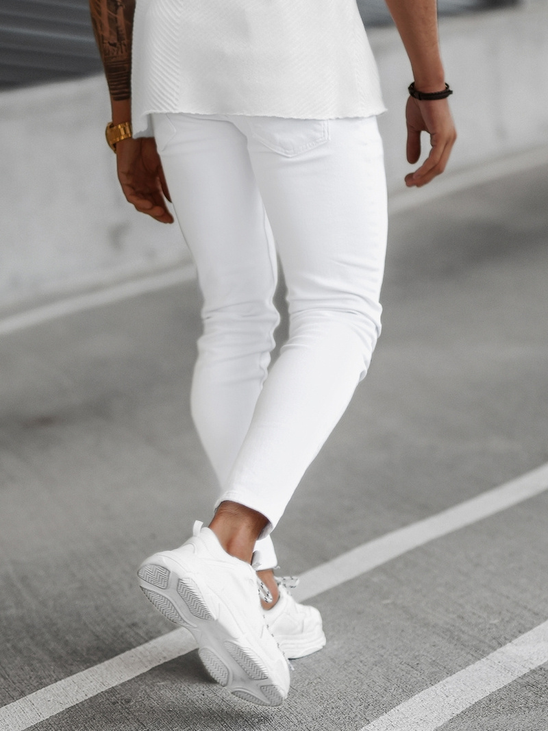 Vīriešu džinsi baltas OZONEE E/5348/01Z