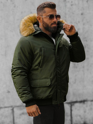 Vīriešu ziemas virsjaka haki OZONEE JS/M2019/136