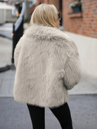 Sieviešu jaka pelēki-smilšu OZONEE JS/61M8515/92