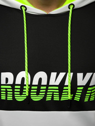 Vīriešu jaka ar kapuci melni-balta OZONEE JS/DD20127