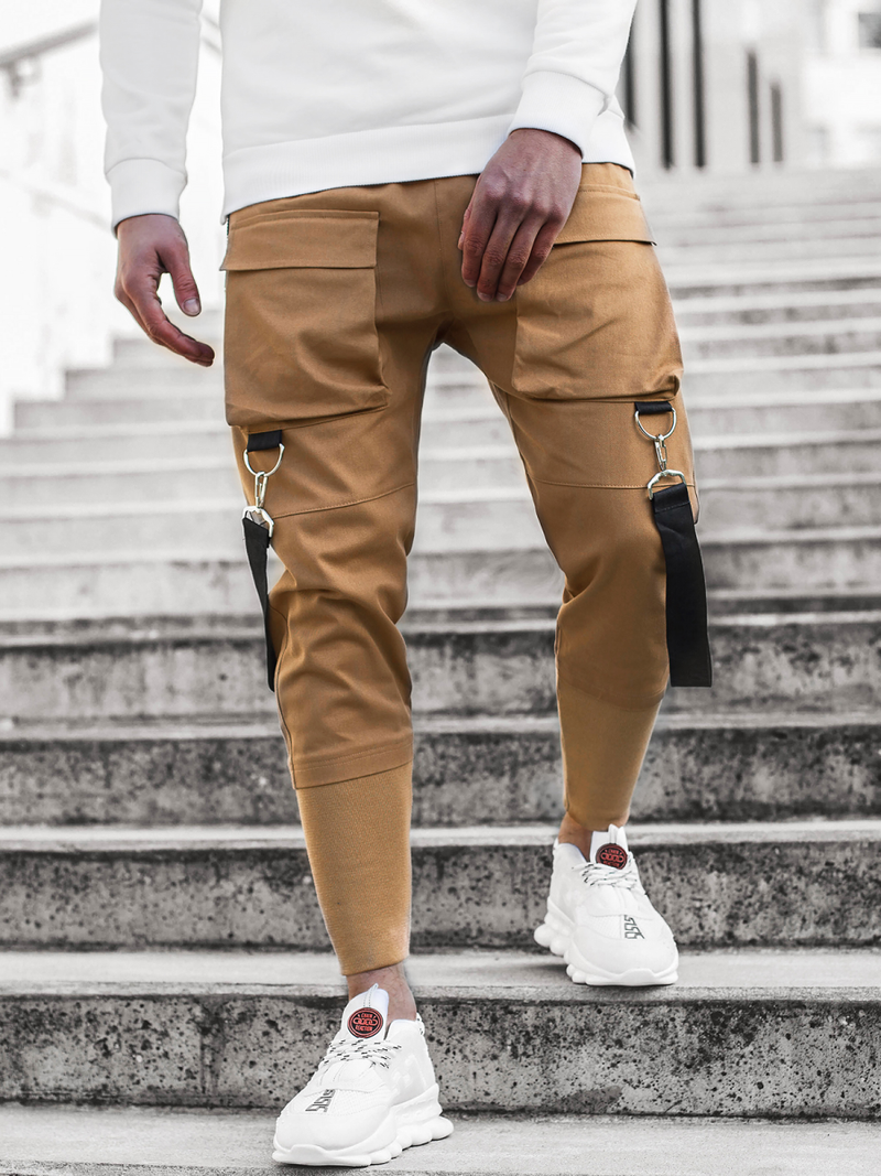 Vīriešu chino jogger bikses camel OZONEE G/11133