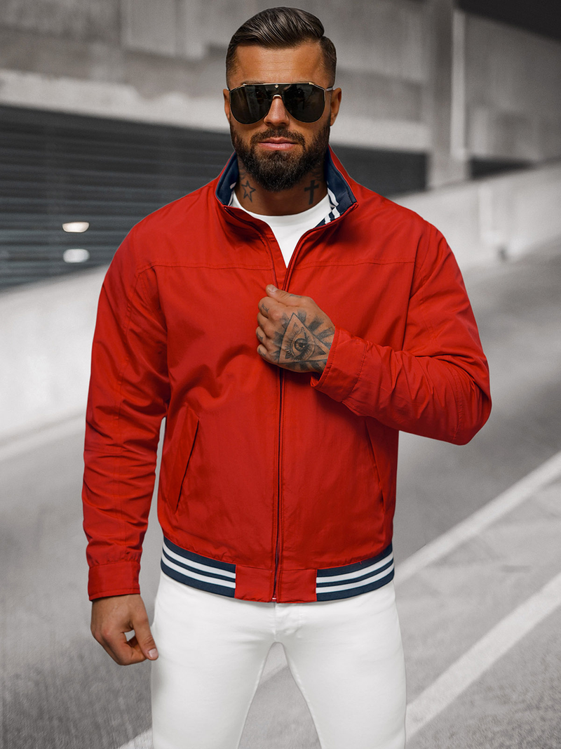 Vīriešu pārejas virsjaka sarkana OZONEE JS/5M3101/270Z