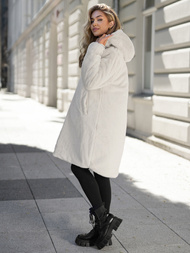 Sieviešu garā ziemas jaka ecru OZONEE JS/5M3352/280