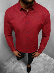 Vīriešu krekls debesu bordosarkana OZONEE O/3922