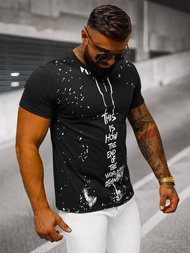 Vīriešu T-krekls Melns OZONEE O/8T1259/3