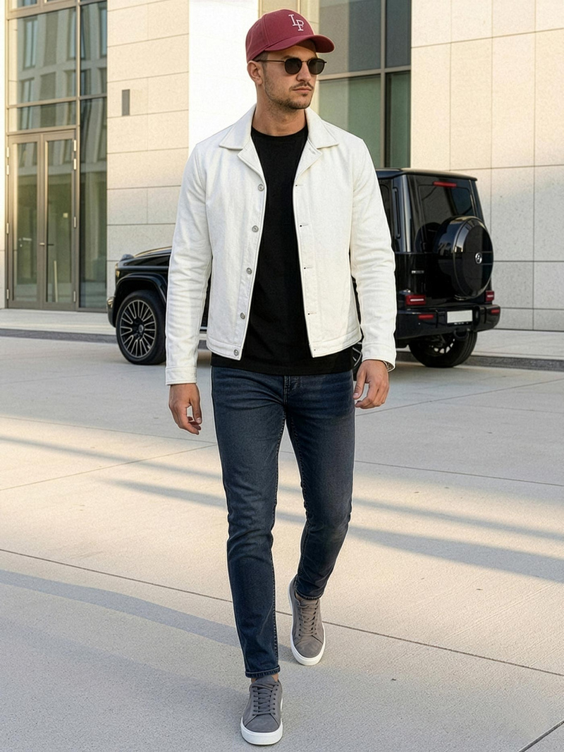 Vīriešu džinsi zili OZONEE O/JK2895AZ