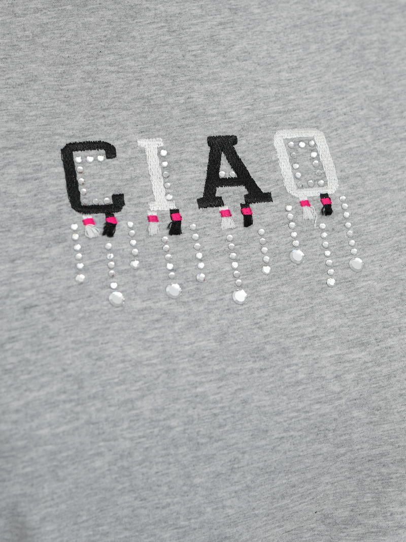 Sieviešu t-krekls pelēks OZONEE JS/RJ77542