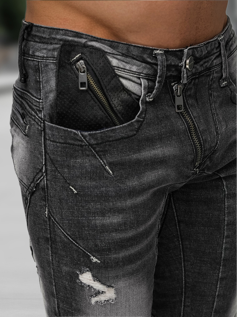 Vīriešu džinsi debesu melni OZONEE NB/MP0045NZ