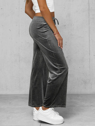 Sieviešu velūra bikses grafīta OZONEE JS/92K519/10