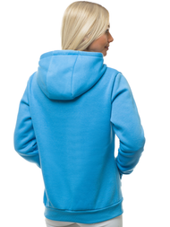 Sieviešu džemperis ar kapuci gaiši debesu zils/2 OZONEE JS/W02/62Z