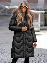 Sieviešu ziemas jaka melna OZONEE O/5M3229/392