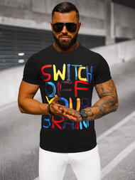 Vīriešu T-krekls Melns OZONEE O/T125/3Z