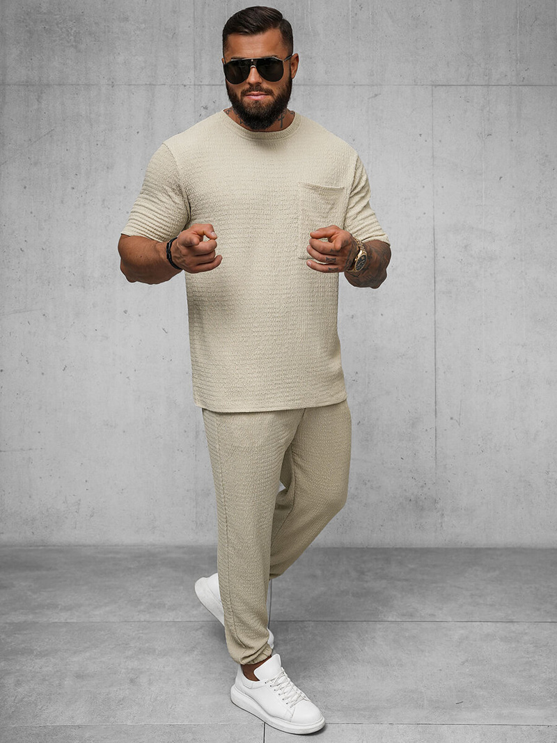 Vīriešu t-krekls smilšu OZONEE O/Y960T