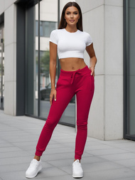 Sieviešu sporta bikses tumši-sarkanas OZONEE JS/CK01/59Z