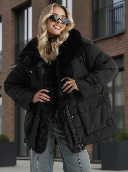 Sieviešu jaka melna OZONEE JS/16M9185/392