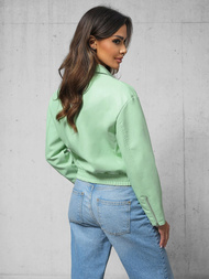 Sieviešu ādas jaka piparmētra OZONEE O/G116