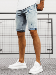 Vīriešu džinsa šorti gaiši zili OZONEE B/55109