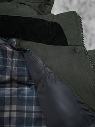 Vīriešu ziemas jaka tumši zaļa OZONEE JS/5M718/136