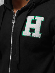 Vīriešu džemperis ar kapuci melns OZONEE NB/MF2006