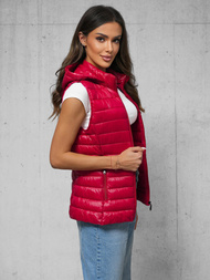 Sieviešu veste sarkana OZONEE JS/16M9138/270