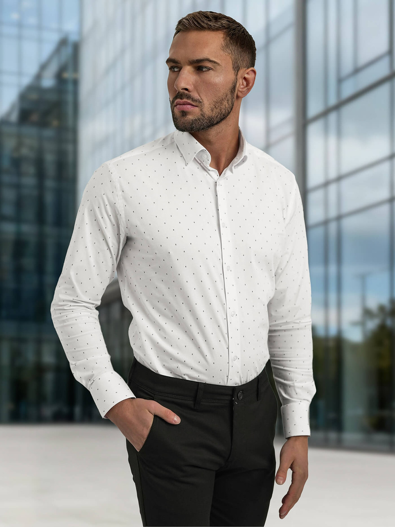 Vīriešu krekls balts OZONEE V/V180