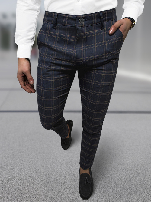 Vīriešu chino bikses tumši zilas OZONEE DJ/5632