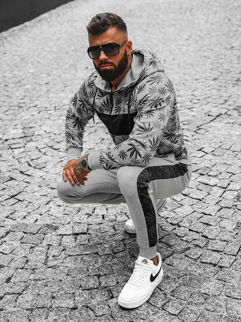 Vīriešu Treniņtērps Pelēks OZONEE JS/C8119