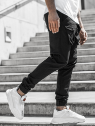 Vīriešu chino jogger bikses melnas OZONEE G/11144