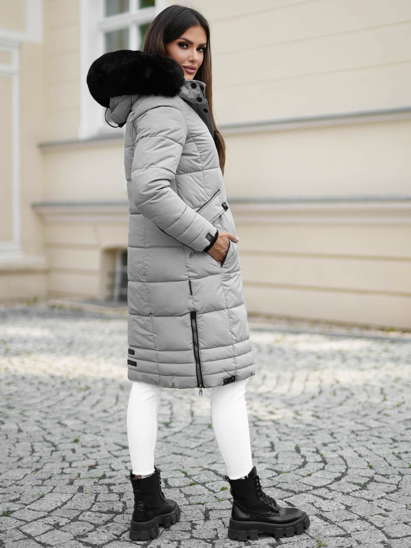 Sieviešu jaka pelēka OZONEE O/W377Z